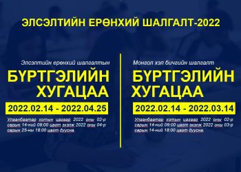 Элсэлтийн ерөнхий шалгалтын бүртгэл өнөөдрөөс эхэлж байна