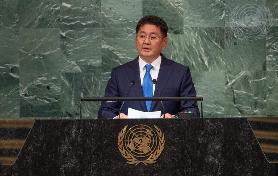 Монгол Улсын Ерөнхийлөгч НҮБ-ын индрээс дэлхий нийтийг энх тайванд уриалав