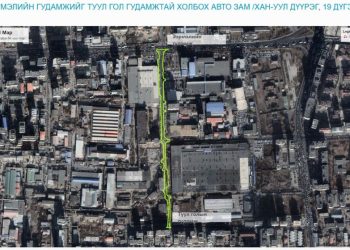 “Номин”-гийн зүүн хойд уулзвараас Орхон их сургууль хүртэлх замыг хаана