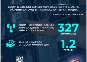 Бөөр, шээсний замын хорт хавдрын тусламж, үйлчилгээг ЭМД-ын сангаас бүрэн хариуцна
