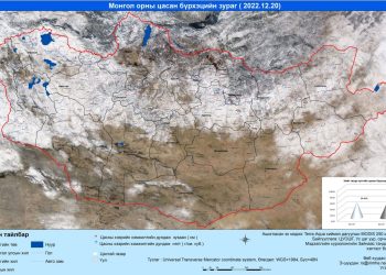 Нийт нутгийн 54 хувьд цасан бүрхүүл тогтжээ