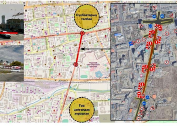 Төв шуудангаас Энхтайваны гүүр хүртэлх замыг хааж засварлана