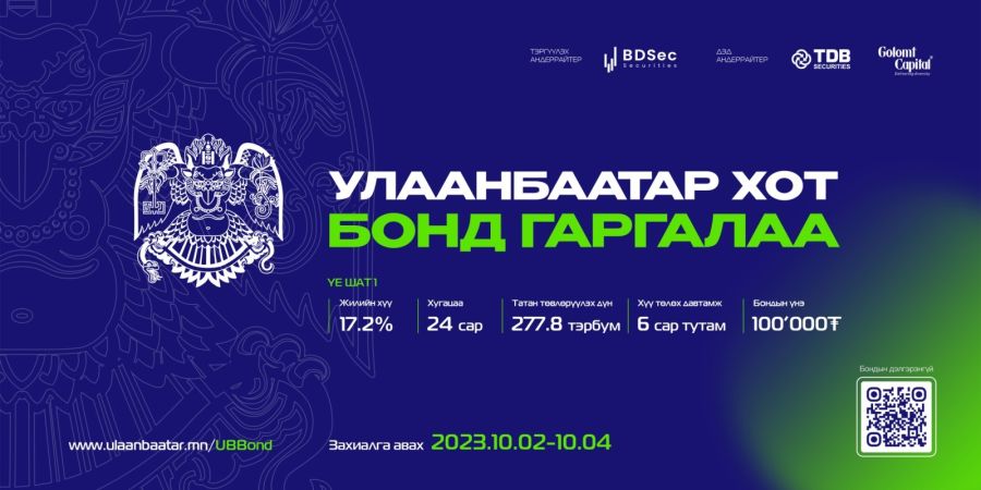 Улаанбаатар хот бондыг ирэх долоо хоногт нээлттэй худалдана