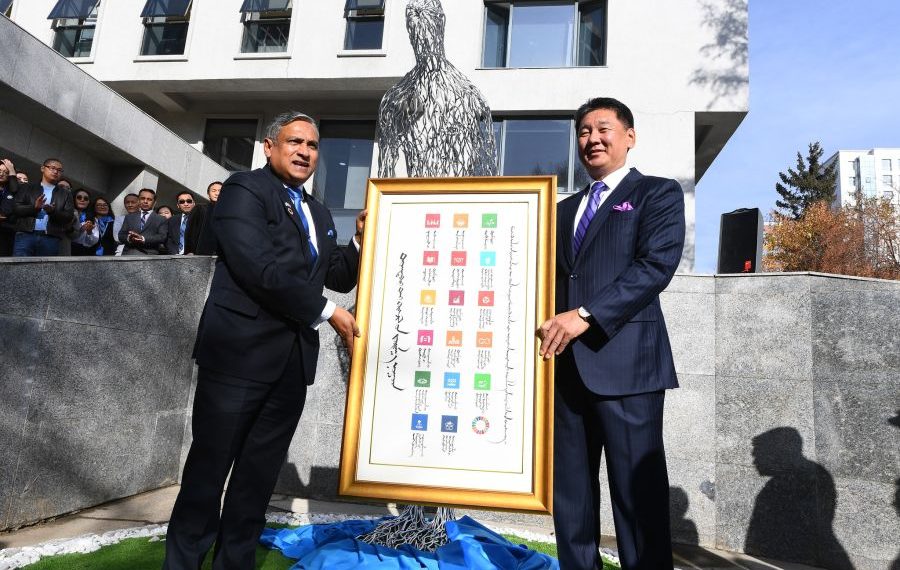 Монгол Улсын Ерөнхийлөгч У.Хүрэлсүх өнөөдөр Монгол Улс дахь НҮБ-ын байранд зочиллоо