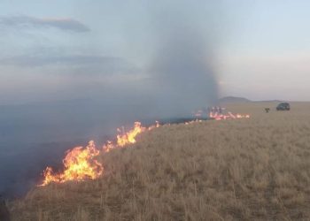 Эрдэнэцагаан сумын нутагт гарсан хээрийн түймрийг унтраахаар ажиллаж байна