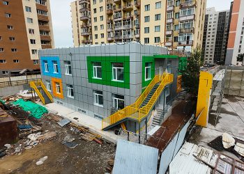 Хан-Уул дүүргийн 20 дугаар хороонд 100 ортой цэцэрлэгийн барилга угсралтын ажил 85 хувьтай үргэлжилж байна