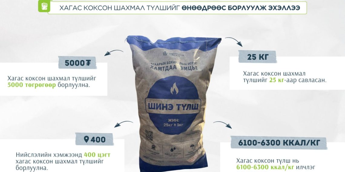 Хагас коксон шахмал түлшийг борлуулж эхэллээ