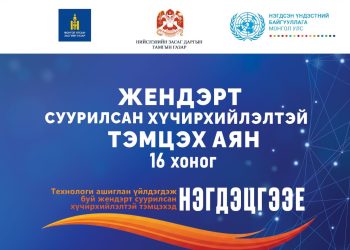 Нийслэлийн төр, захиргааны байгууллагууд жендерт суурилсан хүчирхийлэлтэй тэмцэх 16 хоногийн аянд нэгдлээ